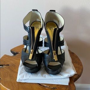 Michael Kors black platform sandals